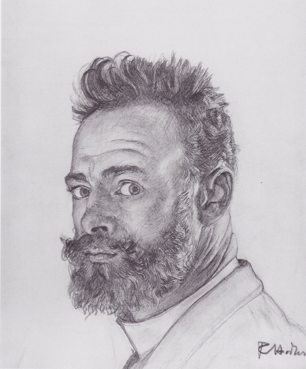Auto-retrato parisiense de Ferdinand Hodler