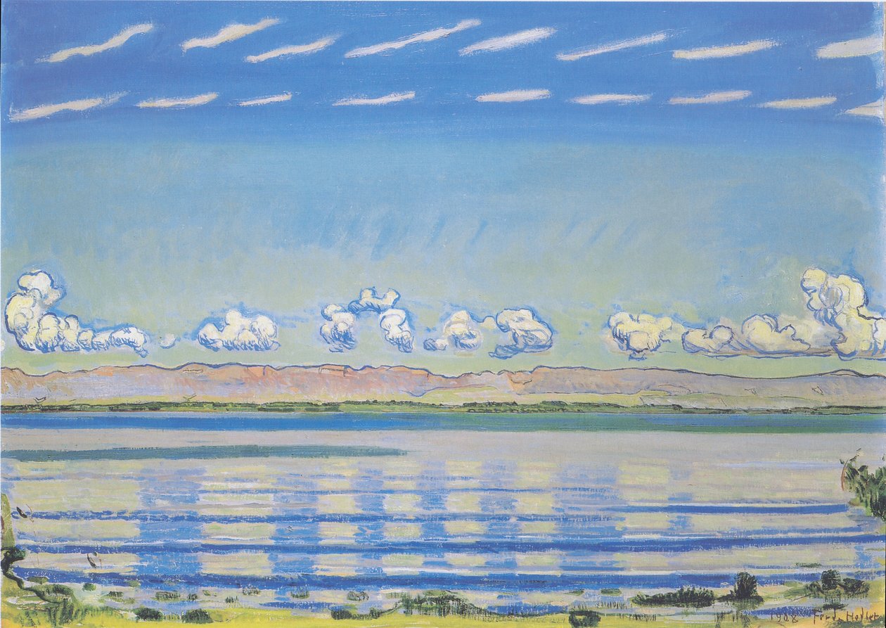 Paisagem rítmica no lago de Genebra de Ferdinand Hodler