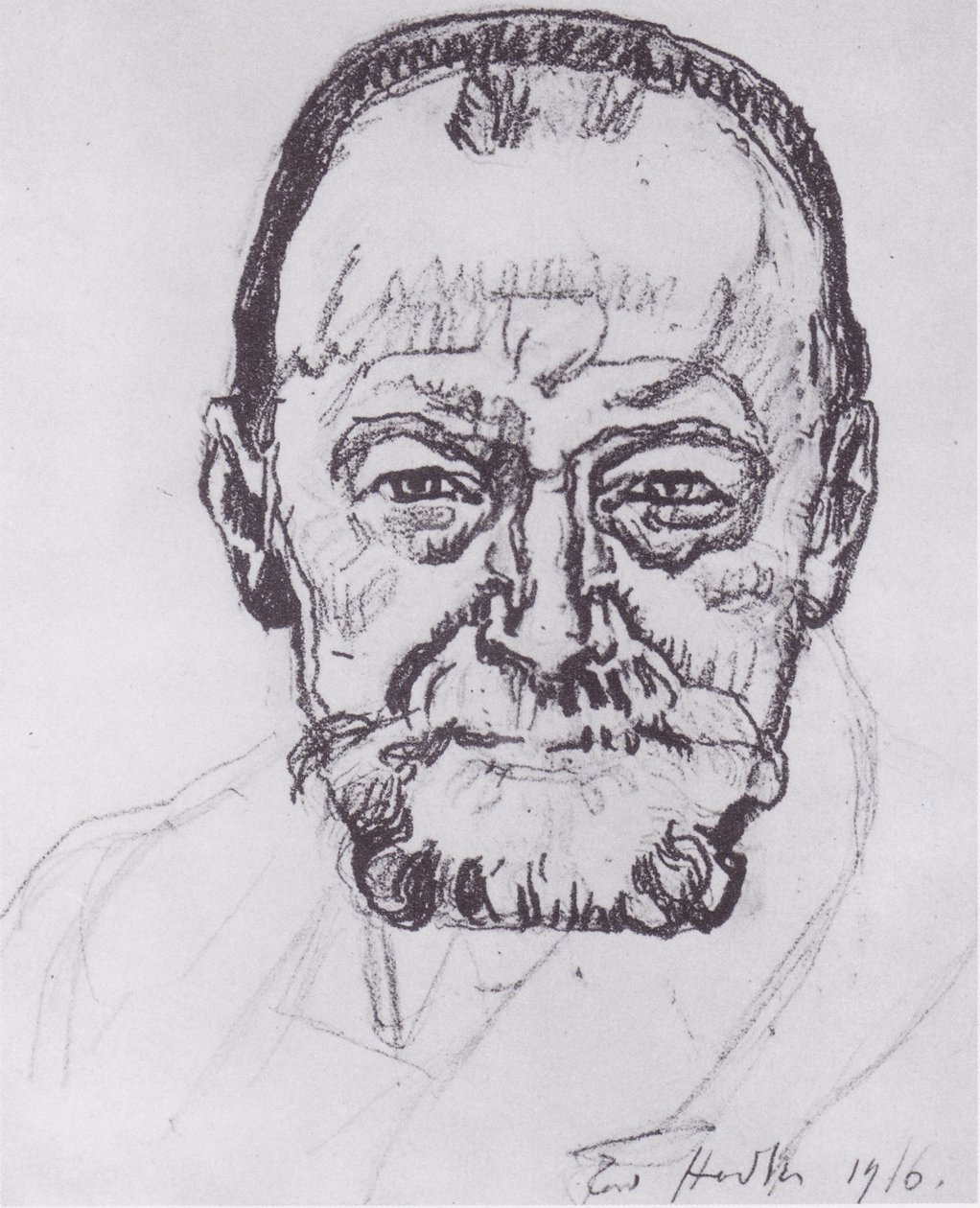 estudo auto-retrato de Ferdinand Hodler