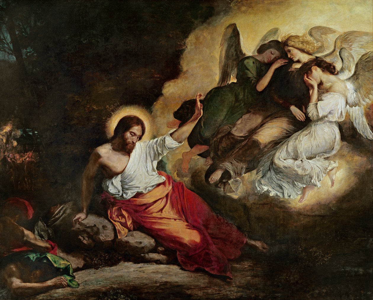 Cristo no jardim das Oliveiras, 1827 de Ferdinand Victor Eugene Delacroix