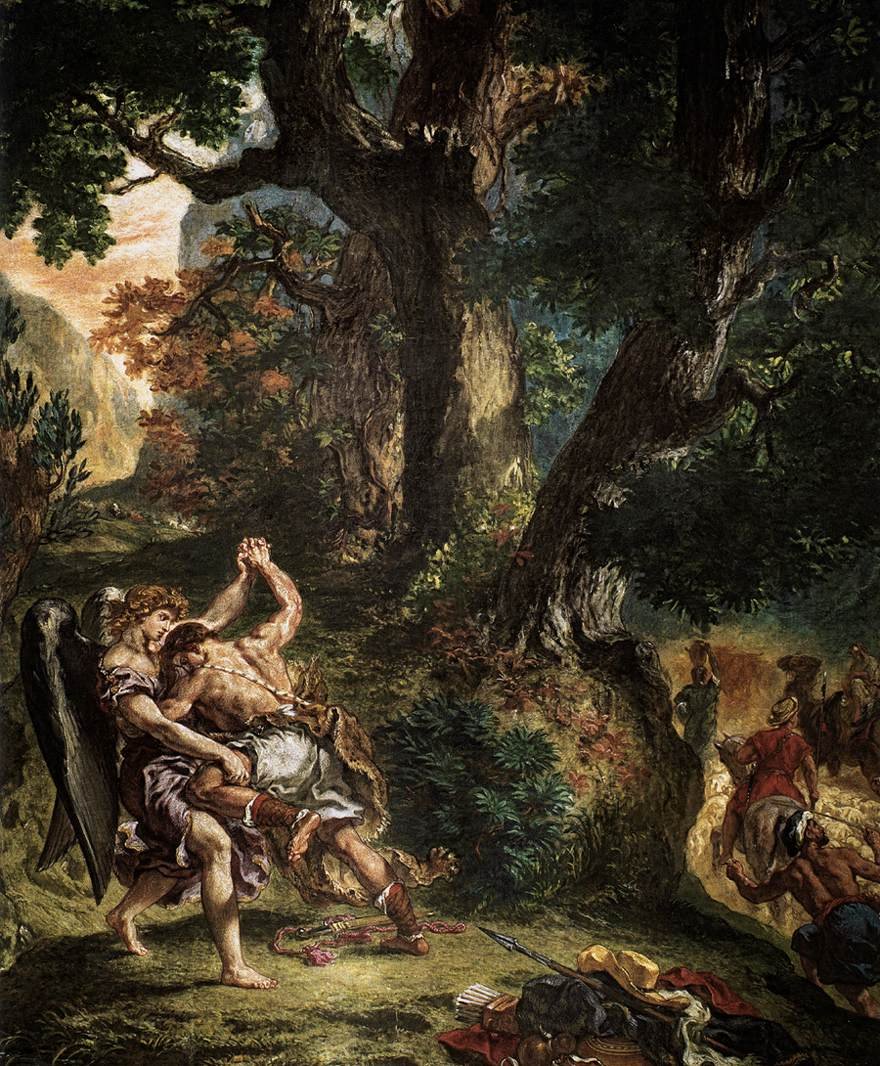 Jacob lutando com o anjo de Ferdinand Victor Eugene Delacroix