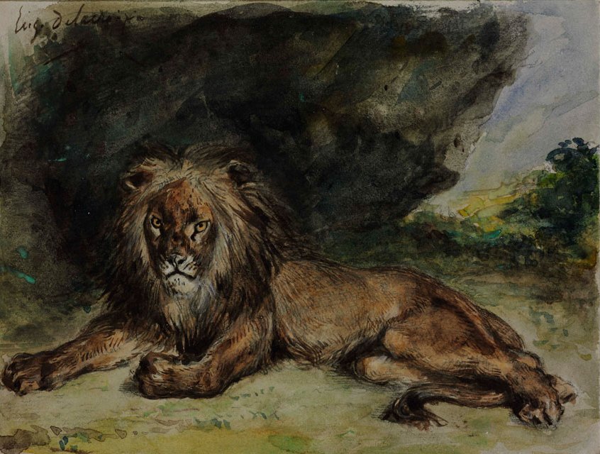 Leão de Ferdinand Victor Eugene Delacroix