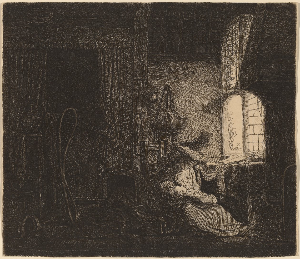 A família no quarto de Ferdinand Bol