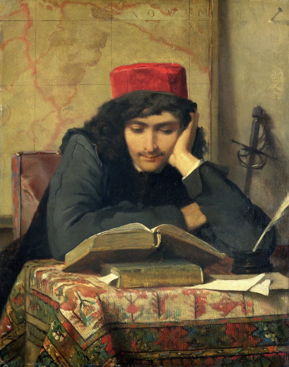 O Leitor, 1856 de Ferdinand Heilbuth