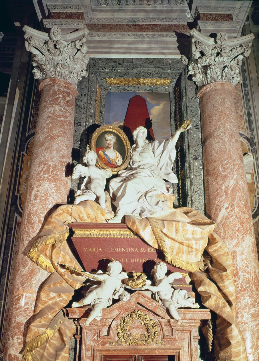 Monumento a Maria Clementina Sobieska (1702-35) 1739 (mármore) de Filippo Barigioni