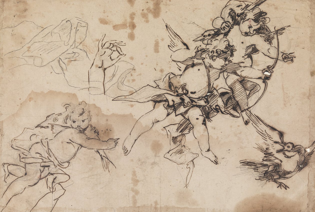 Três putti de Filippo Falciatore