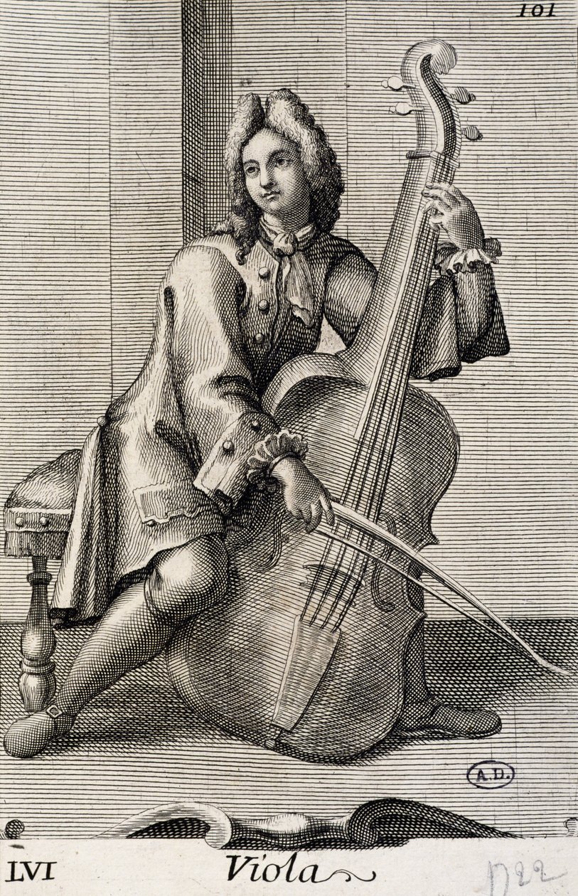 Homem a tocar viola de Filippo Bonanni