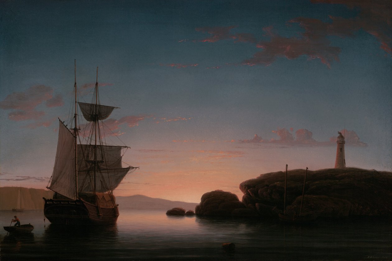 Farol em Camden, Maine de Fitz Henry Lane