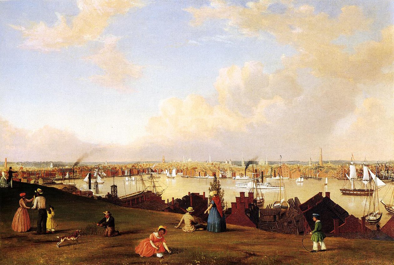 Vista de Baltimore, c.1850 de Fitz Henry Lane