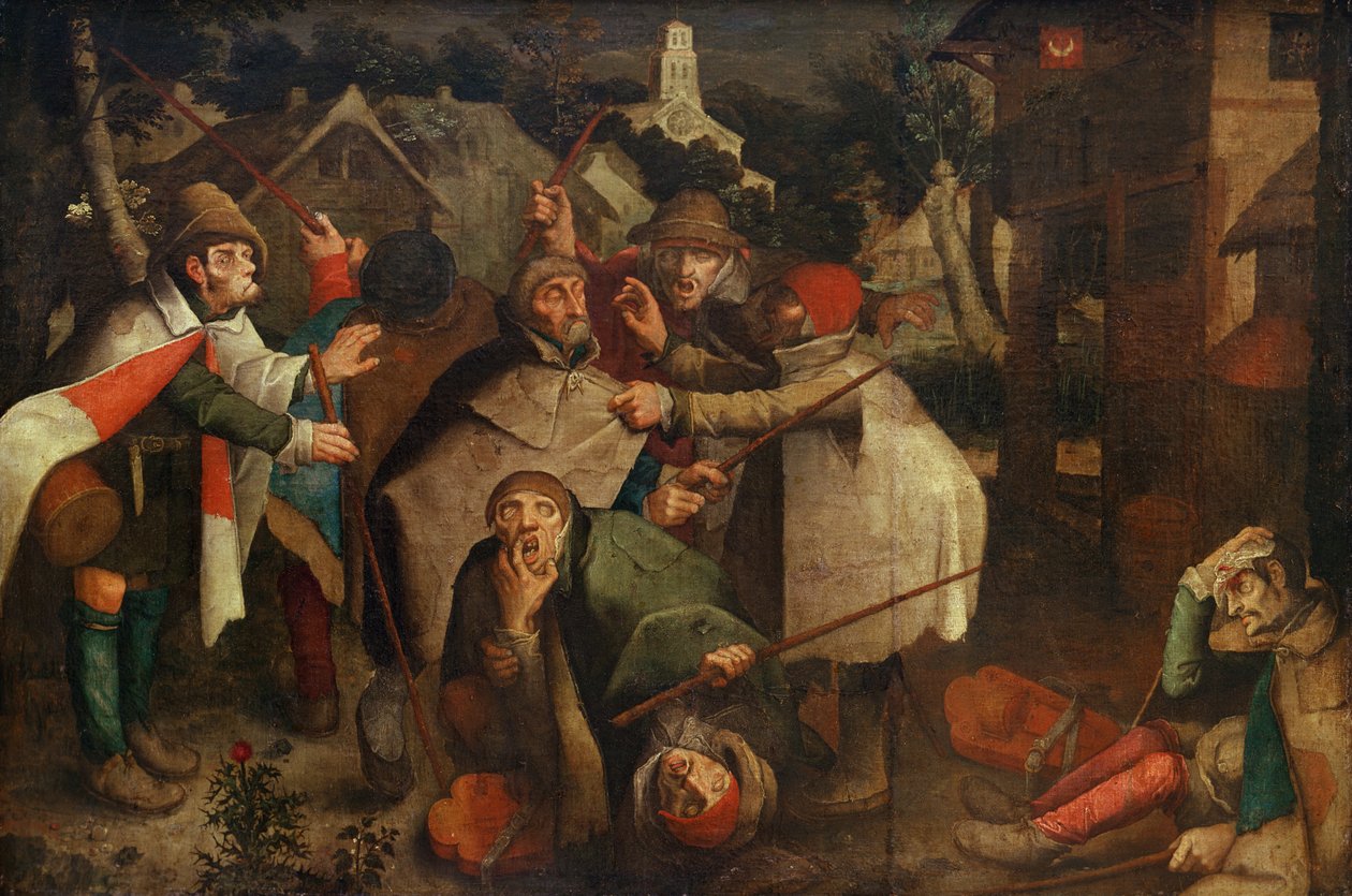 A luta dos homens cegos, 1643 de Flemish School