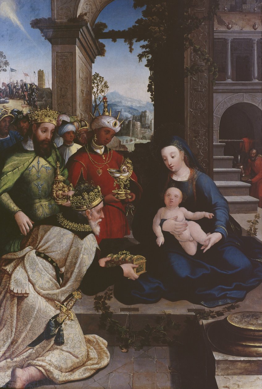 Adoração dos Magos, c.1500 de Flemish School