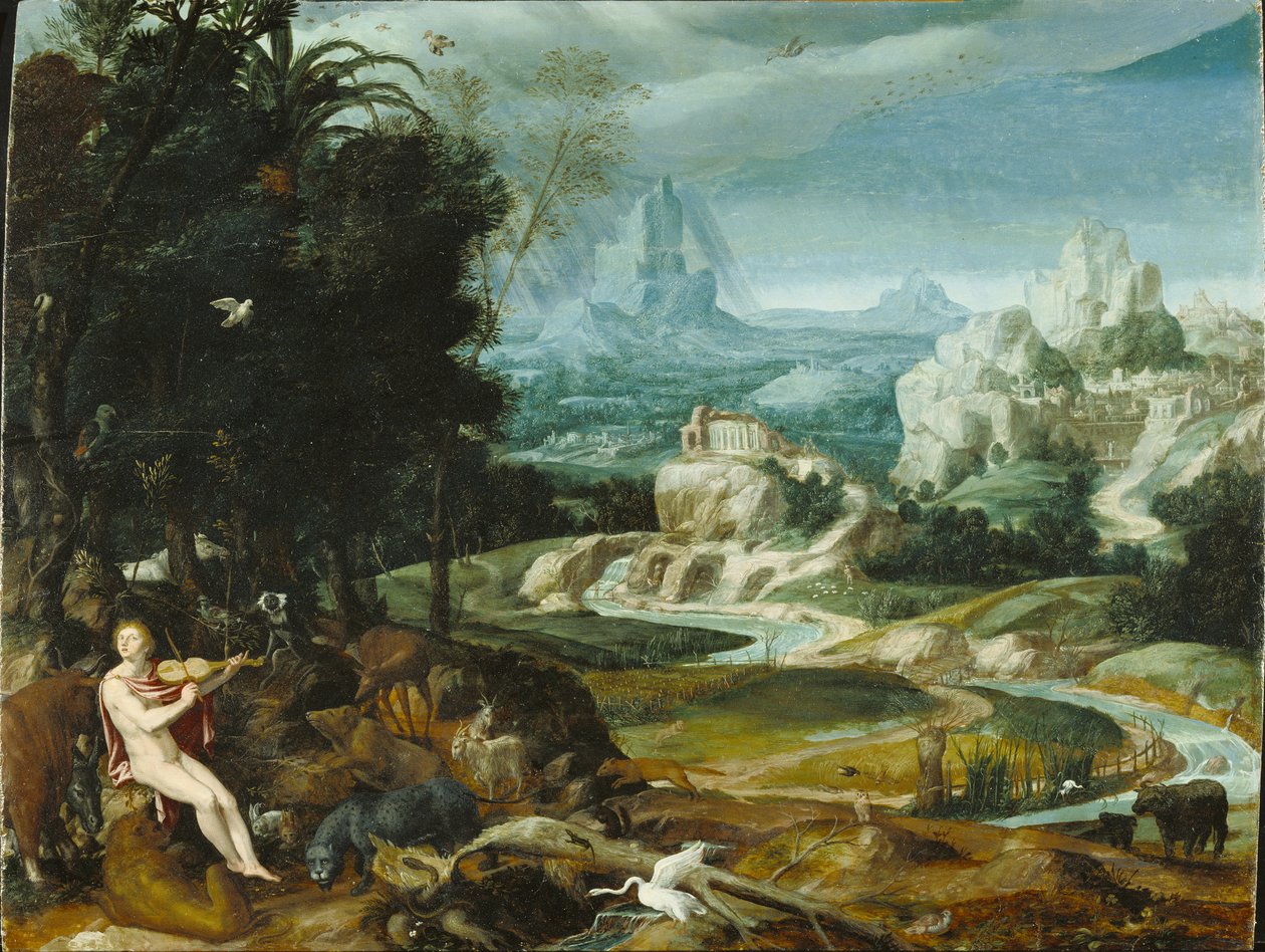 Paisagem com Orfeu, c.1570 de Flemish School