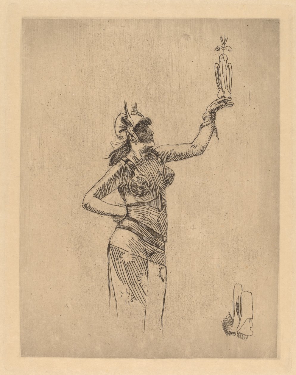 O Falcoeiro (La fauconniere) de Félicien Rops