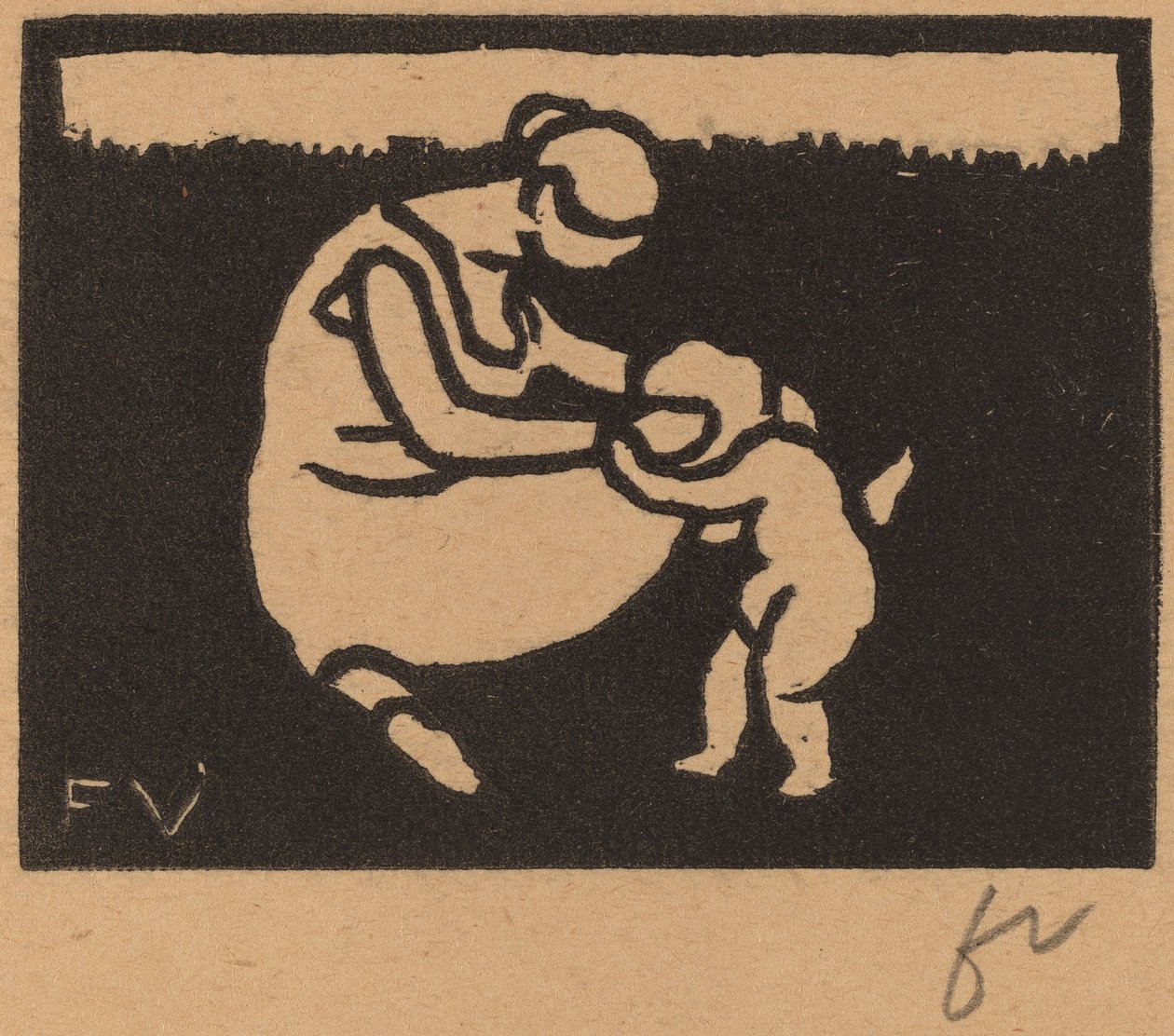 Banhista e criança de Félix Vallotton