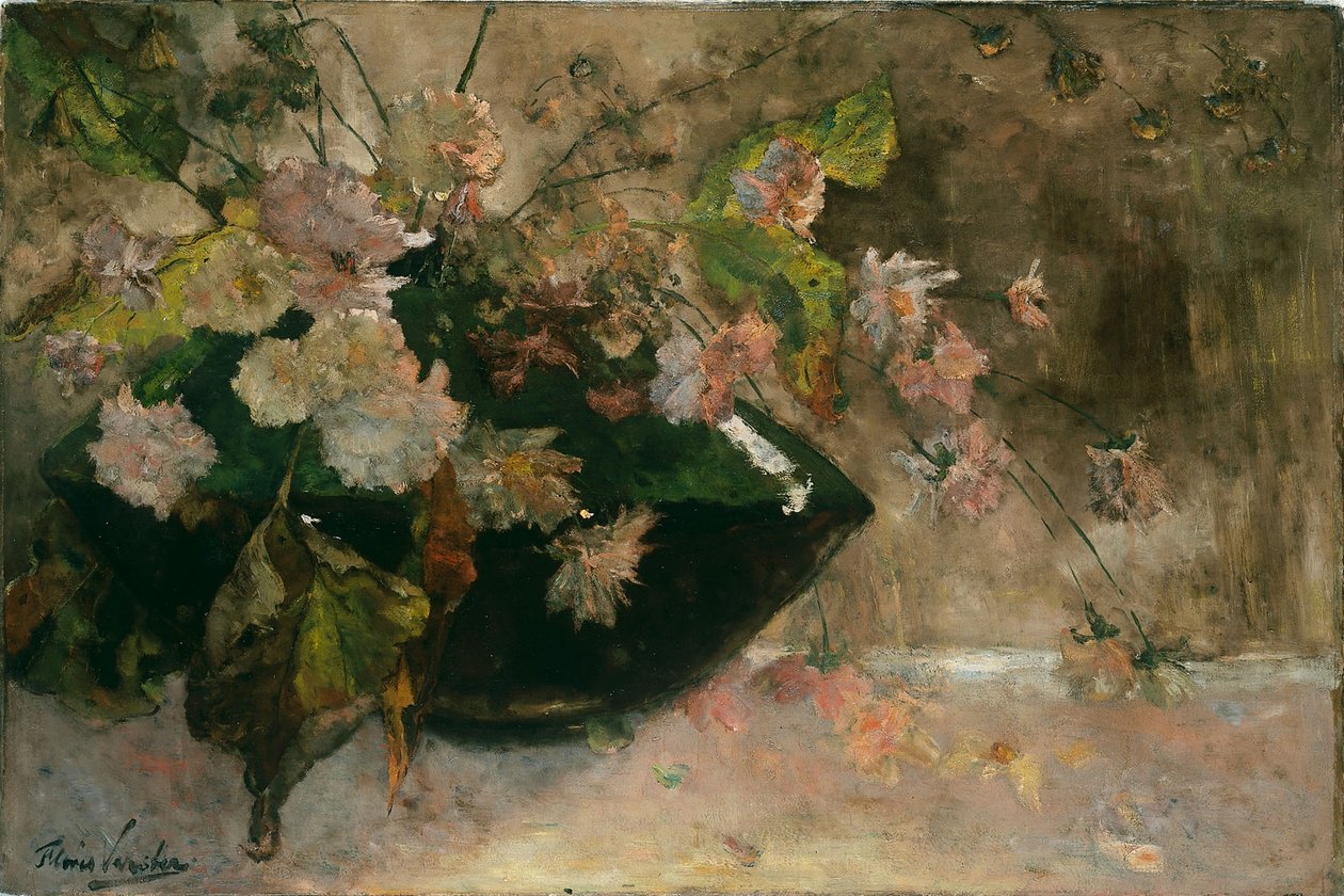 Ainda vida com peônias. de Floris Verster