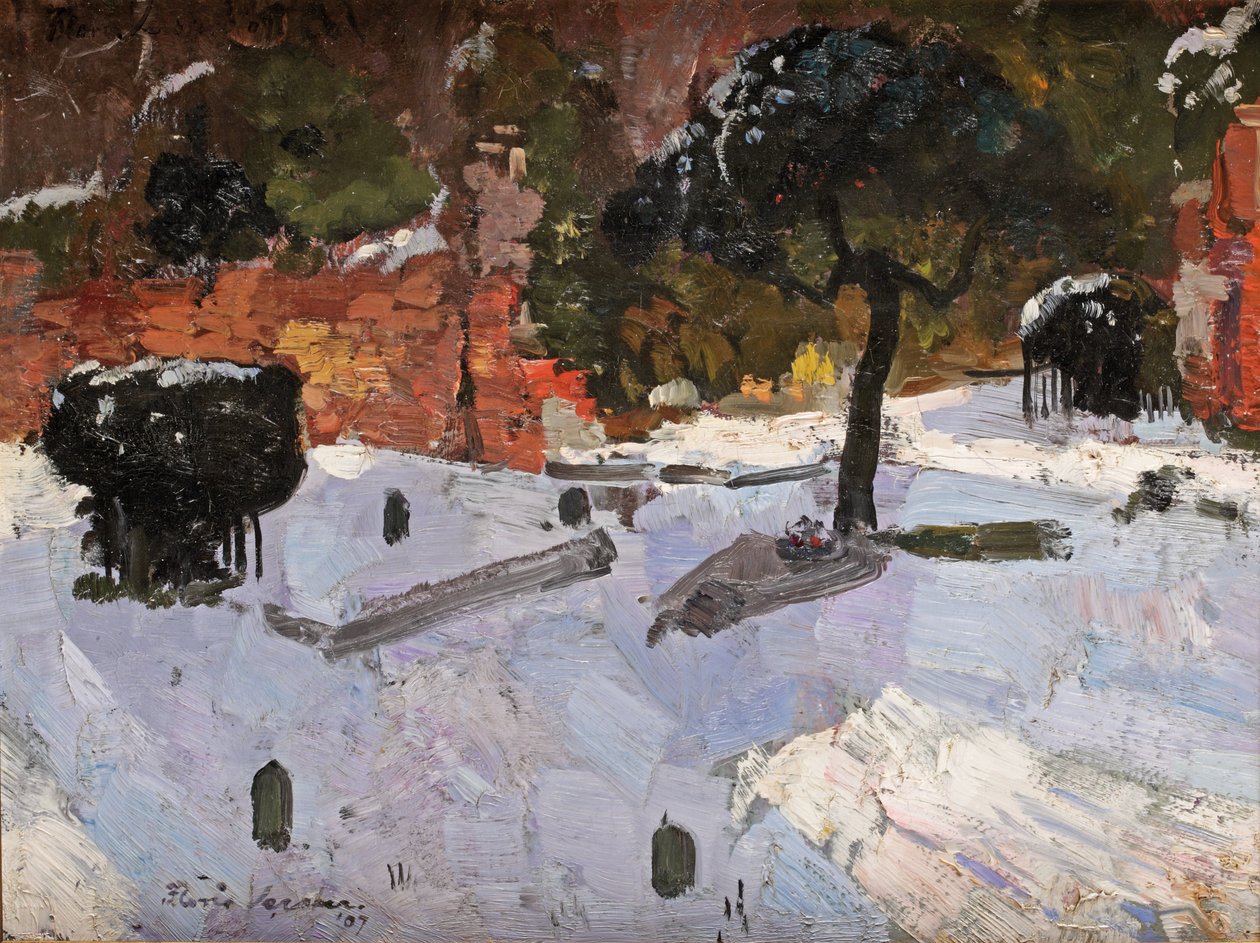 Cemitério em Warmond, 1907 de Floris Verster