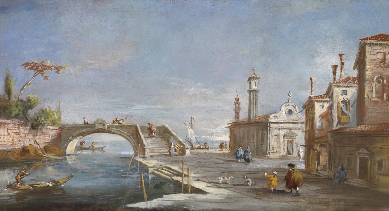Um canal em Veneza de Francesco after Guardi