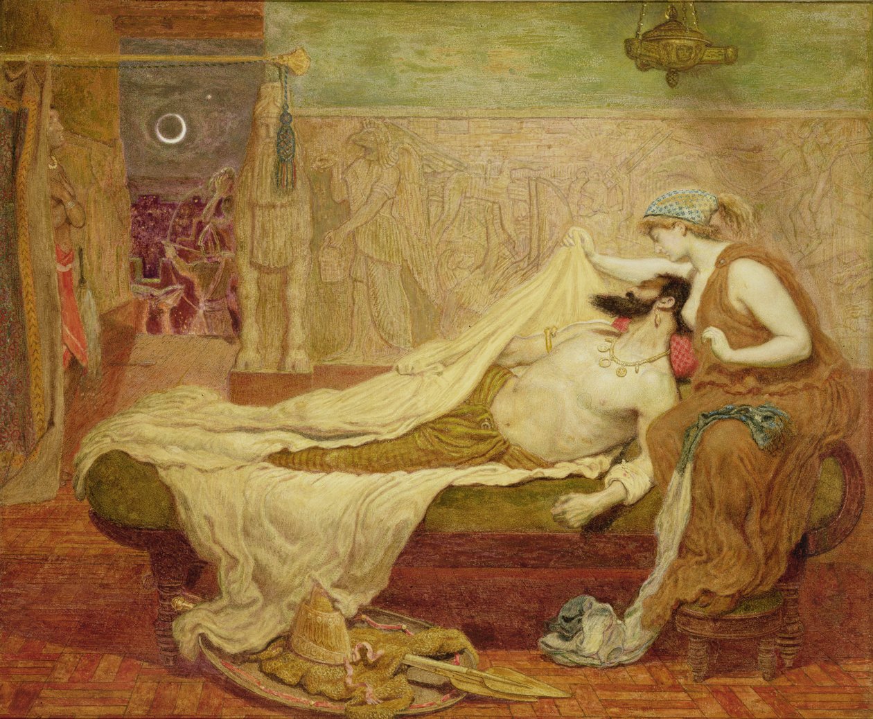 O sonho de Sardanapalus de Ford Madox Brown