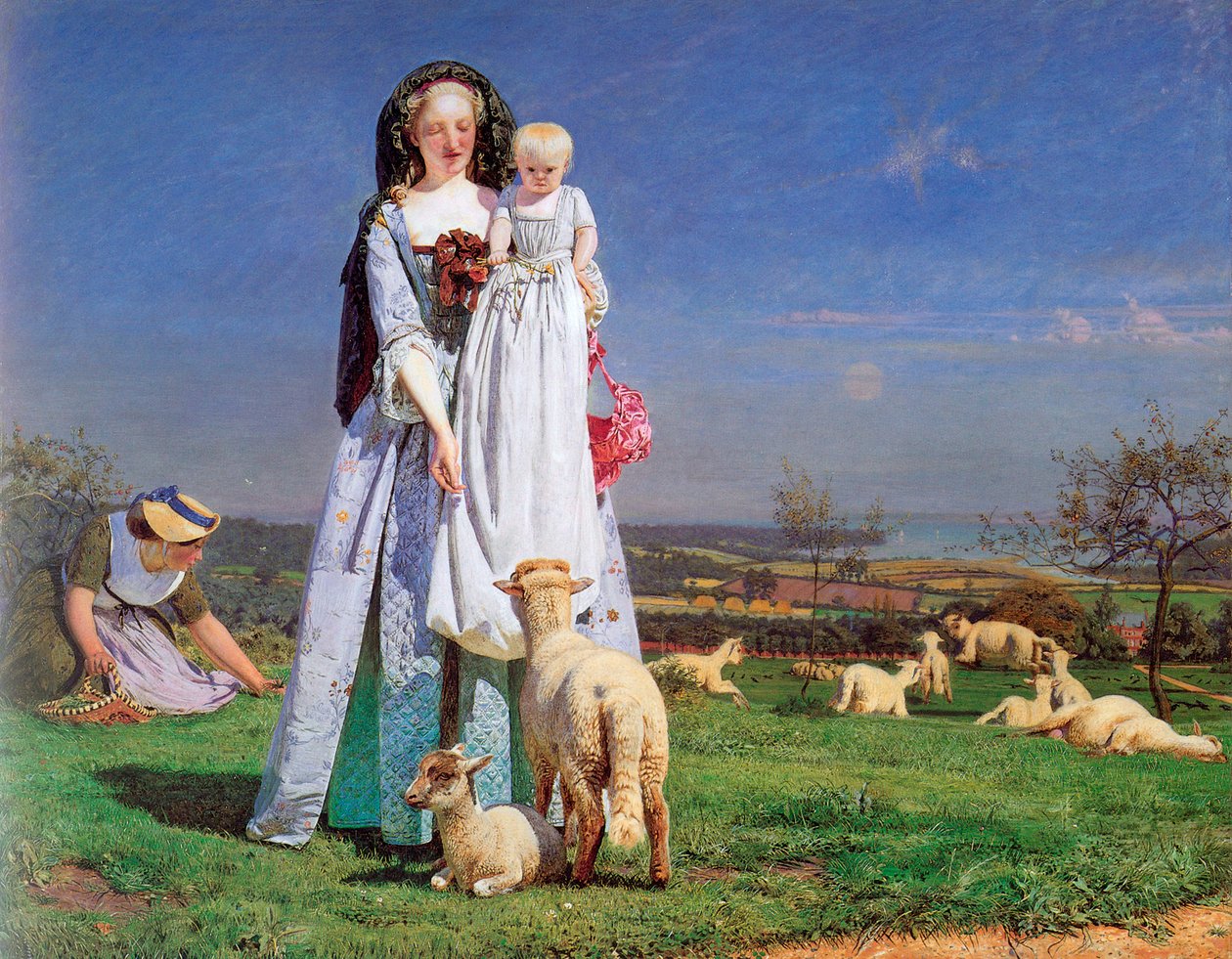 Os Baa-Cordeiros Bonitos, 1859. de Ford Madox Brown