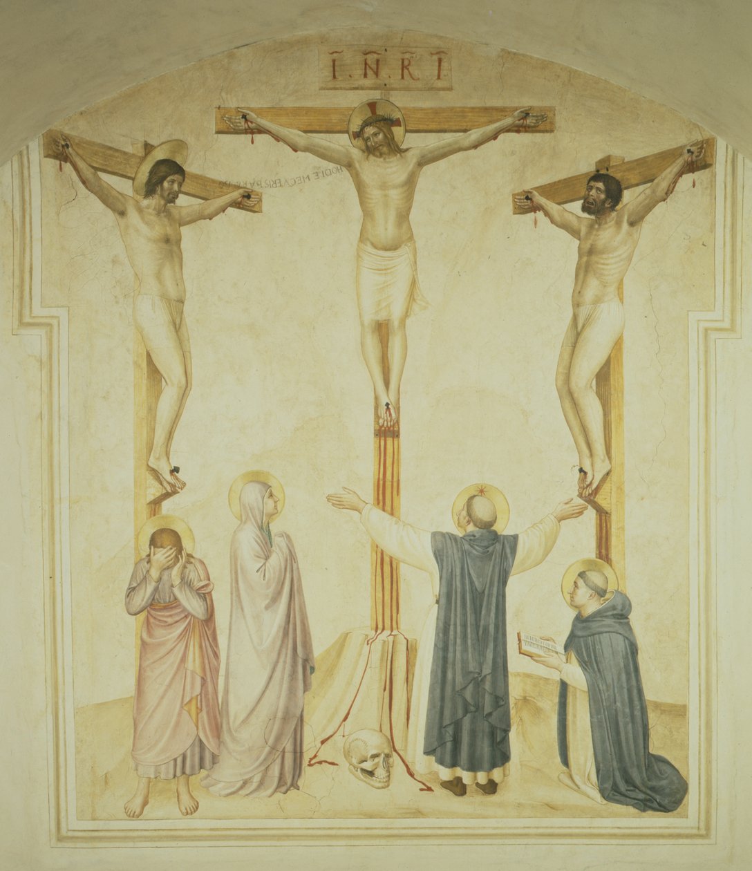 Cristo na cruz entre os dois ladrões, c.1438-45 de Fra Angelico