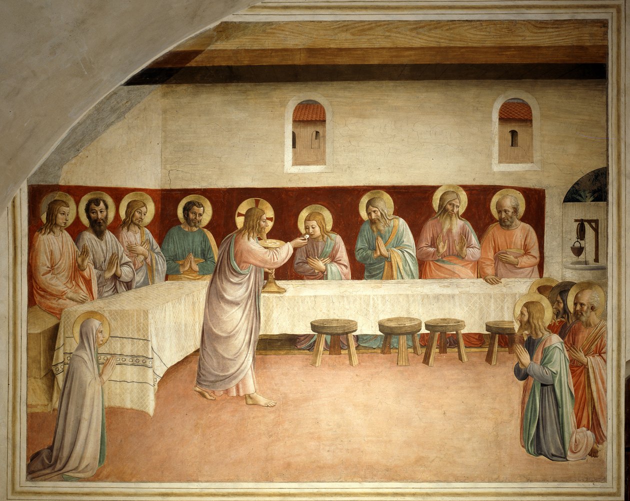 a comunhão dos santos de Fra Angelico