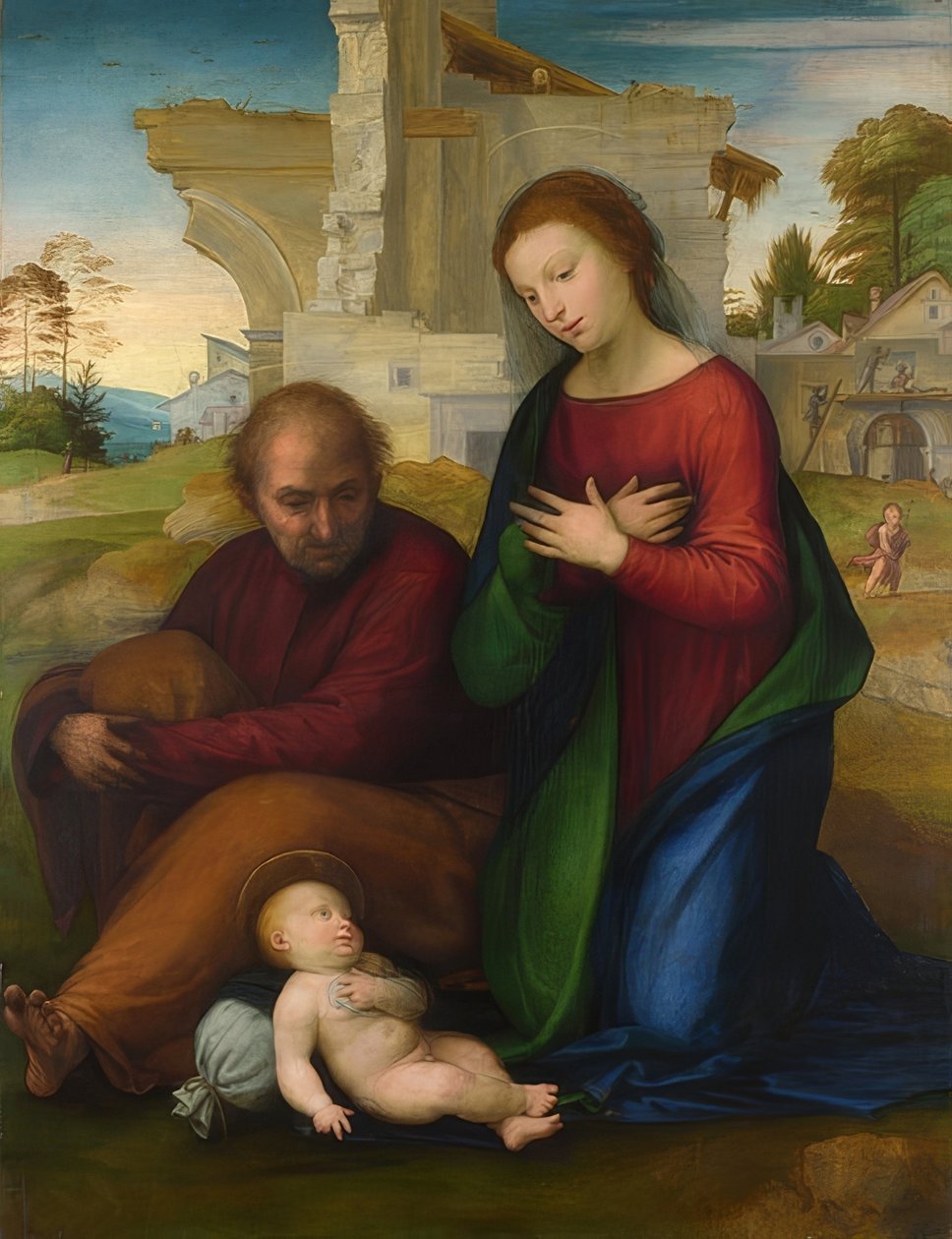 A Adoração do Menino Jesus. Antes de 1511 de Fra Bartolomeo