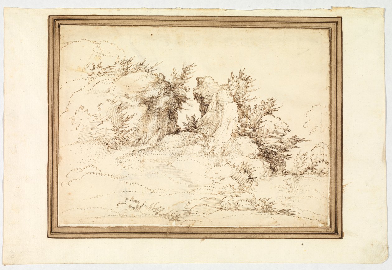 Caminho entre rochas de Fra Bartolomeo