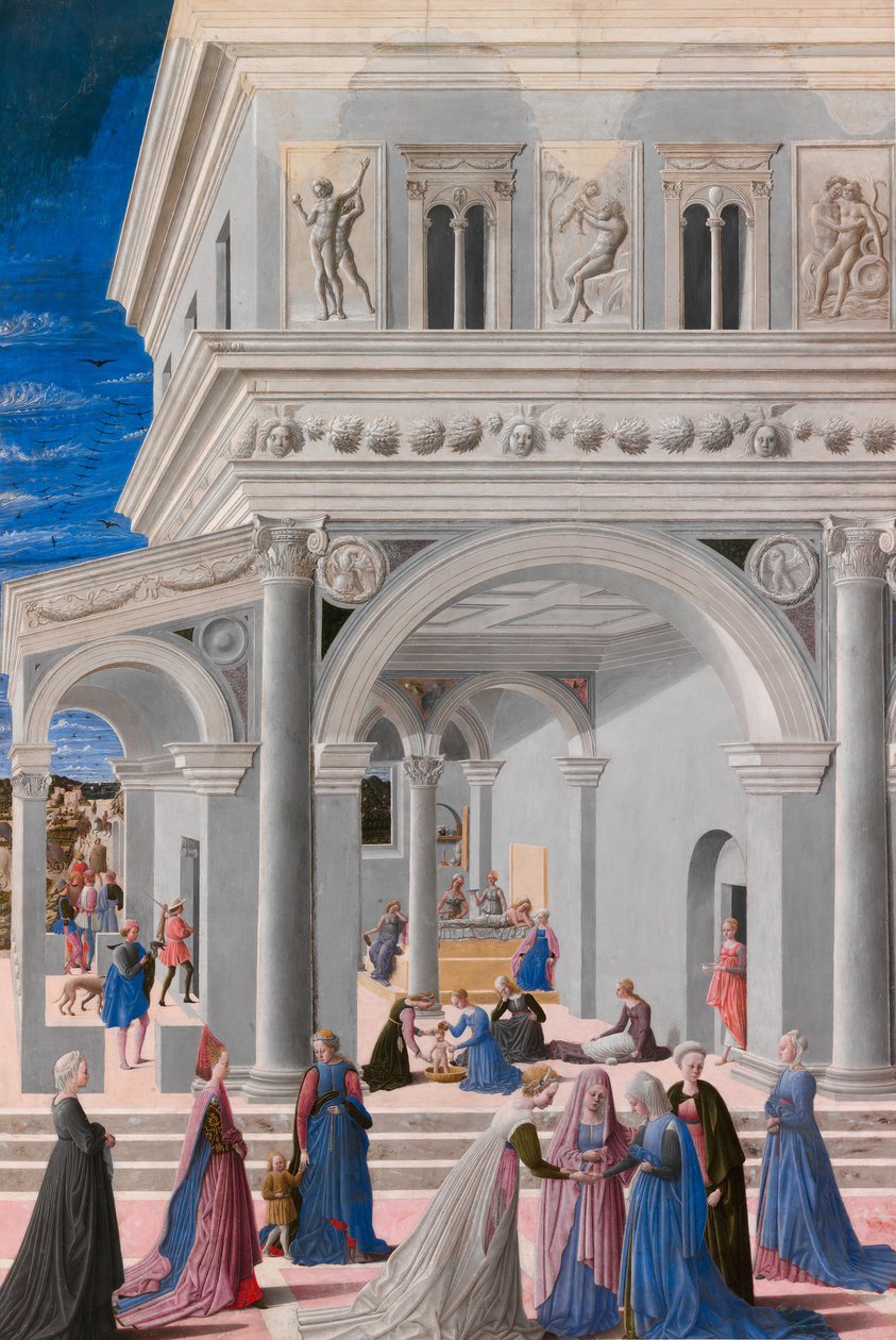 O nascimento da Virgem, 1467. de Fra Carnevale