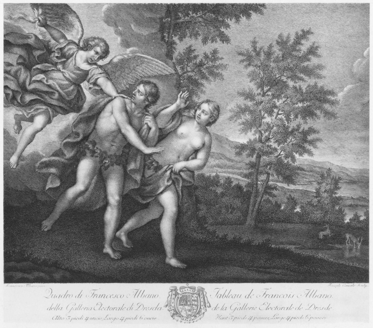 A expulsão do Paraíso de Francesco Albani