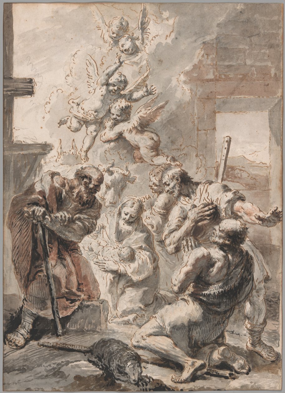 Adoração dos pastores de Francesco Fontebasso