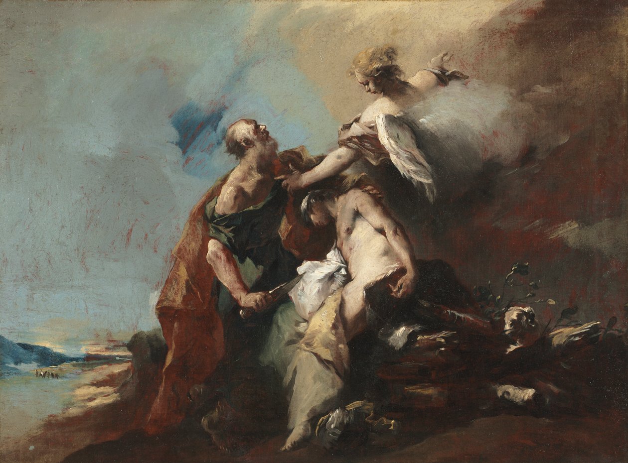 O sacrifício de Isaque de Francesco Guardi