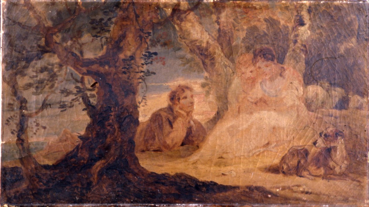 Figuras em uma paisagem de Francis Bourgeois