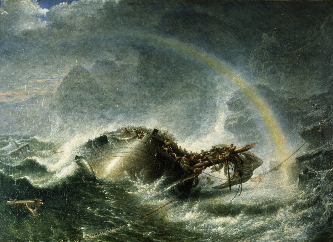 O naufrágio, 1859 de Francis Danby