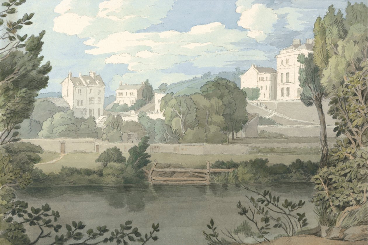 Casas perto de Plymouth de Francis Towne