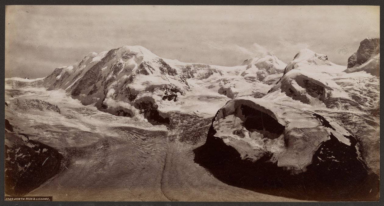 Monta Rosa e Lyskamm de Francis Frith