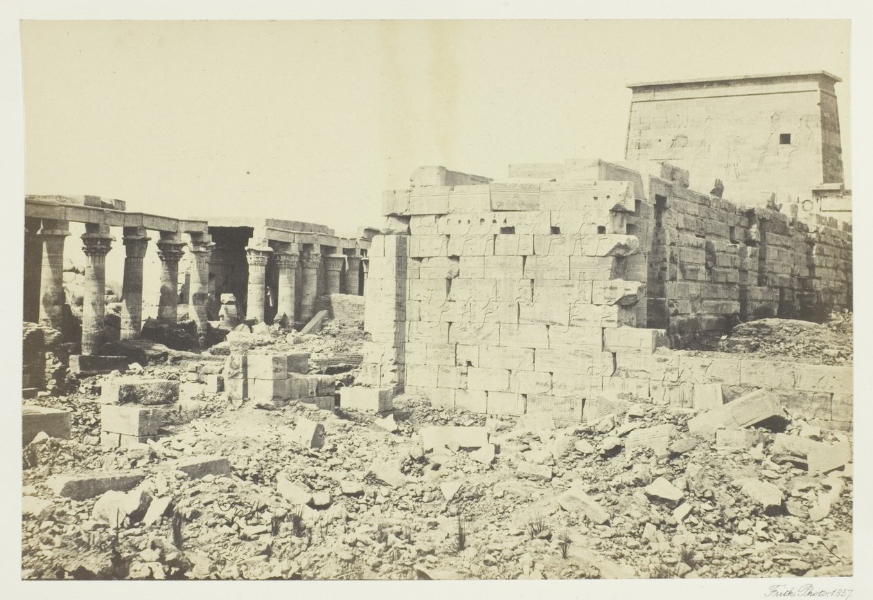 Vista na ilha de Philæ de Francis Frith