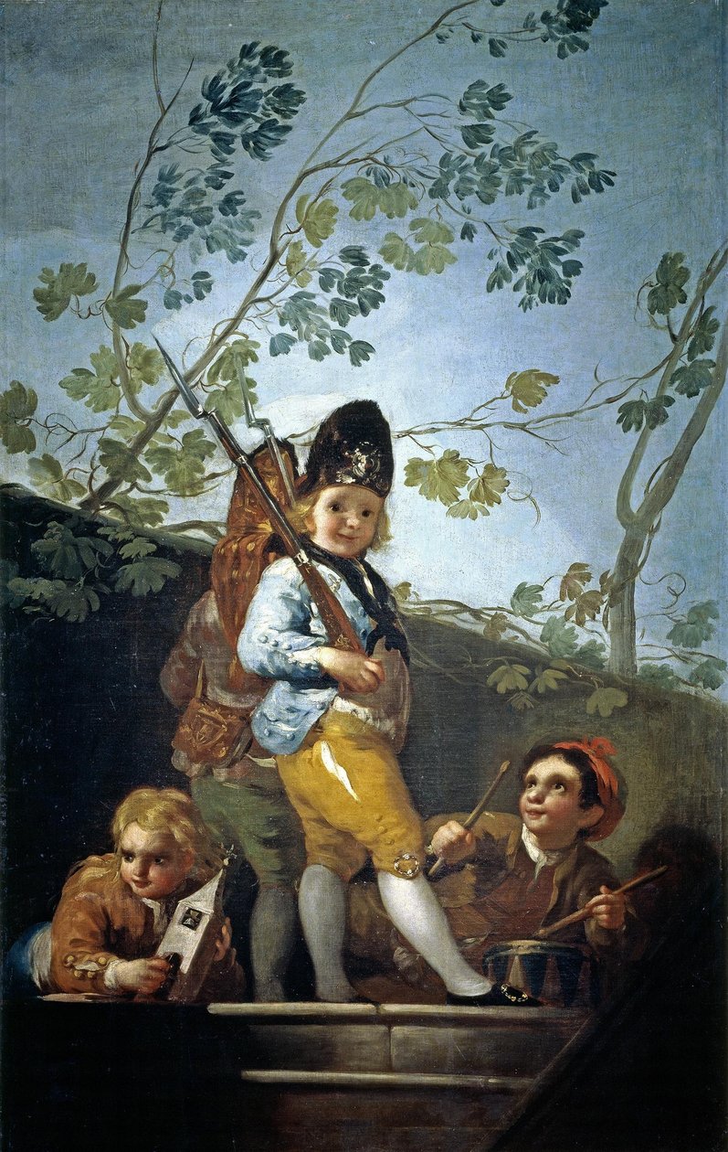 Meninos jogando soldados de Francisco de Goya