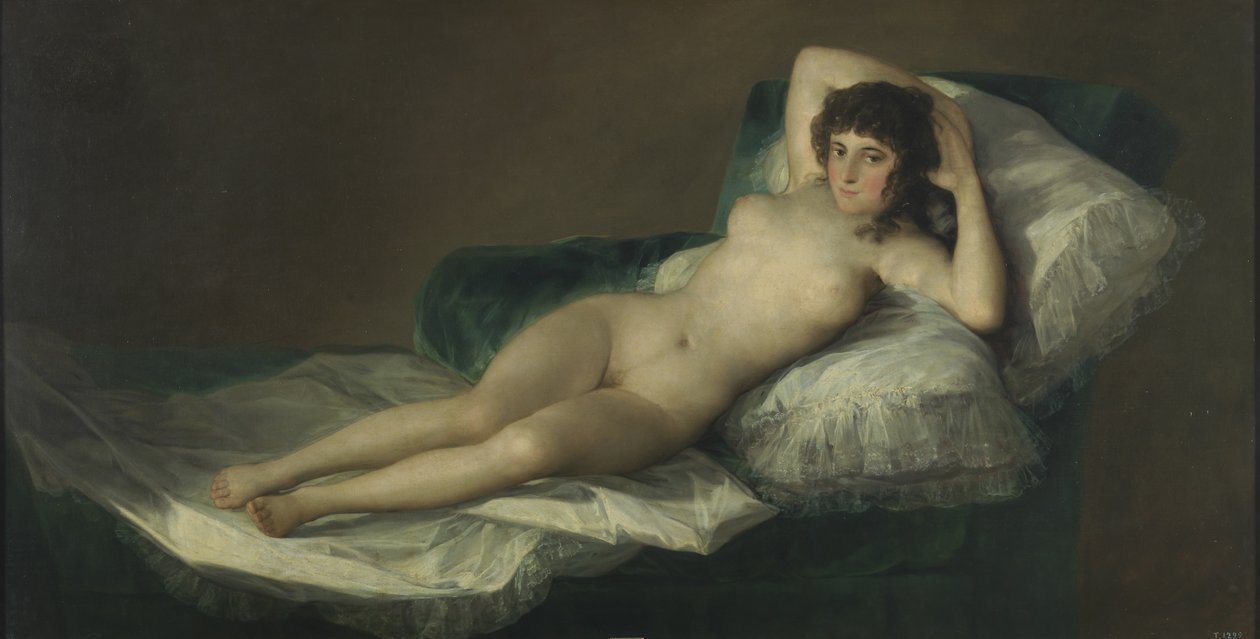 A maja nua, c. 1797-1800 de Francisco de Goya