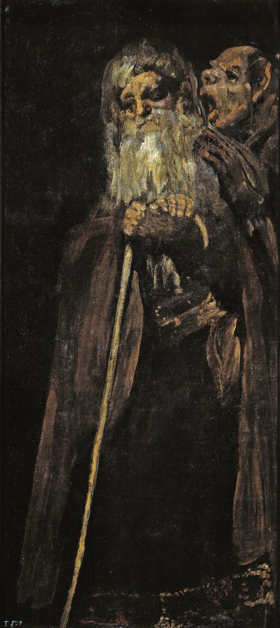 Dois velhos dois monges de Francisco de Goya