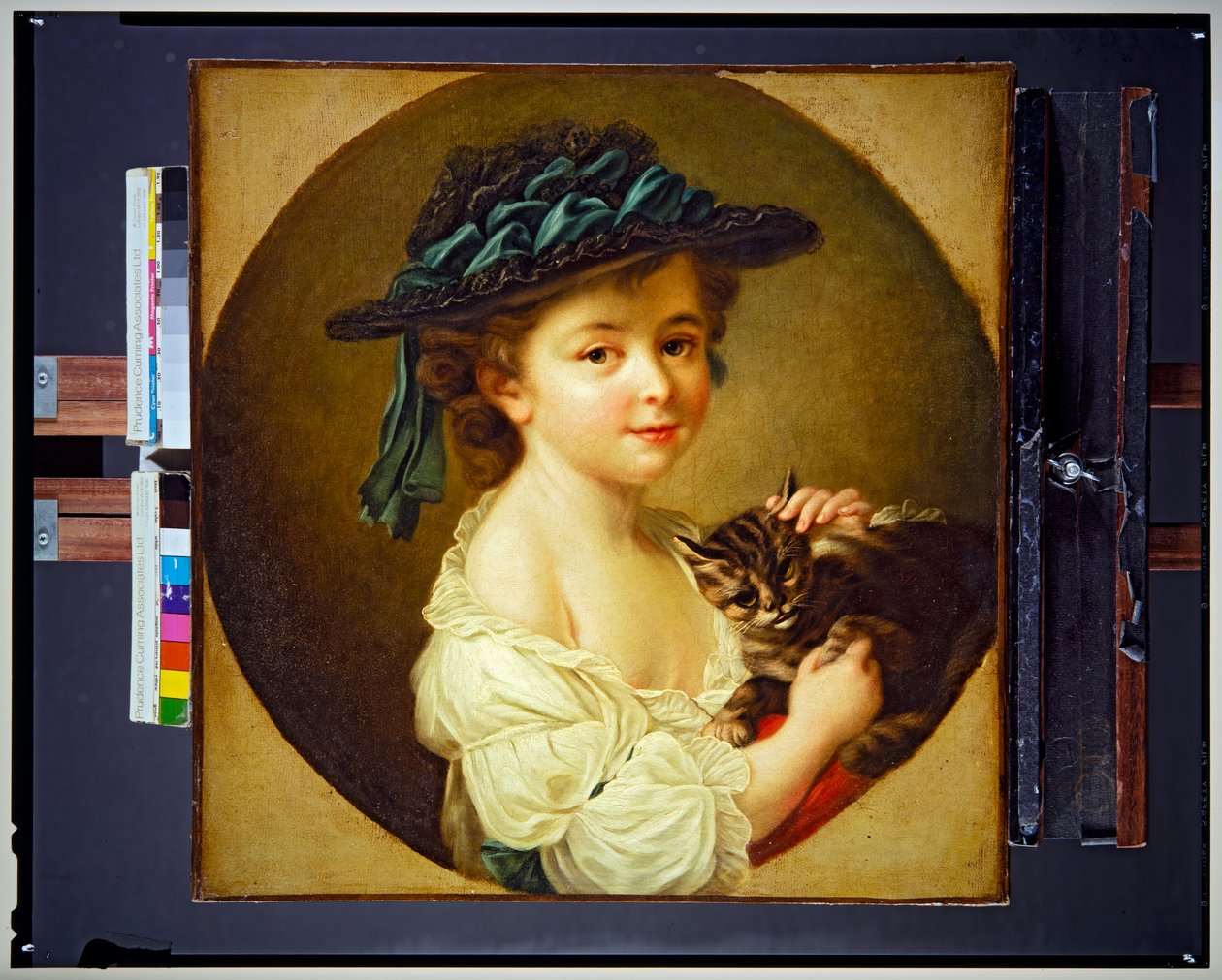 Rapariga com gato de Francois Hubert Drouais