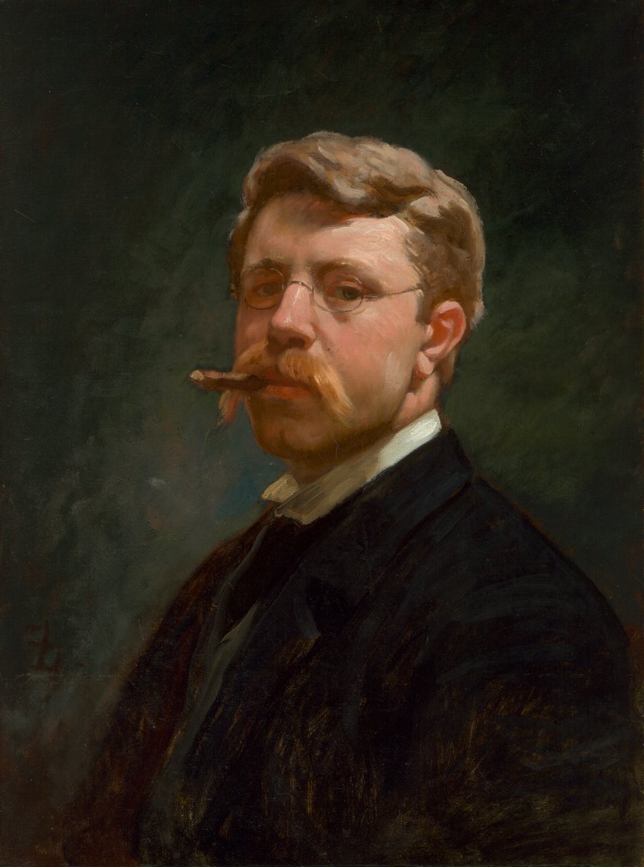 Auto-retrato de Frank Duveneck, c. 1890. de Frank Duveneck