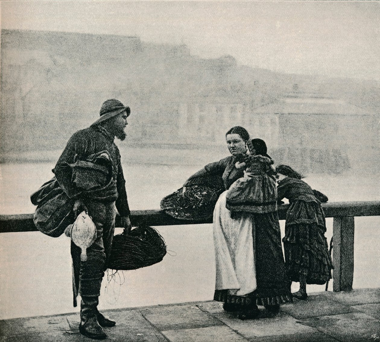 Fisher, pessoas, Whitby, c1890 de Frank Meadow Sutcliffe