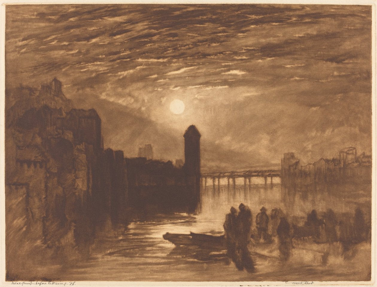 Luar em um rio, 1896. de Frank Short