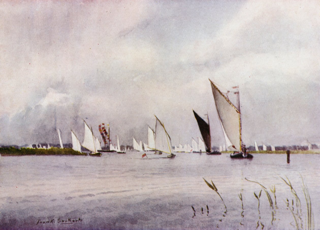 Norfolk Broads: regata em Hickling de Frank Southgate