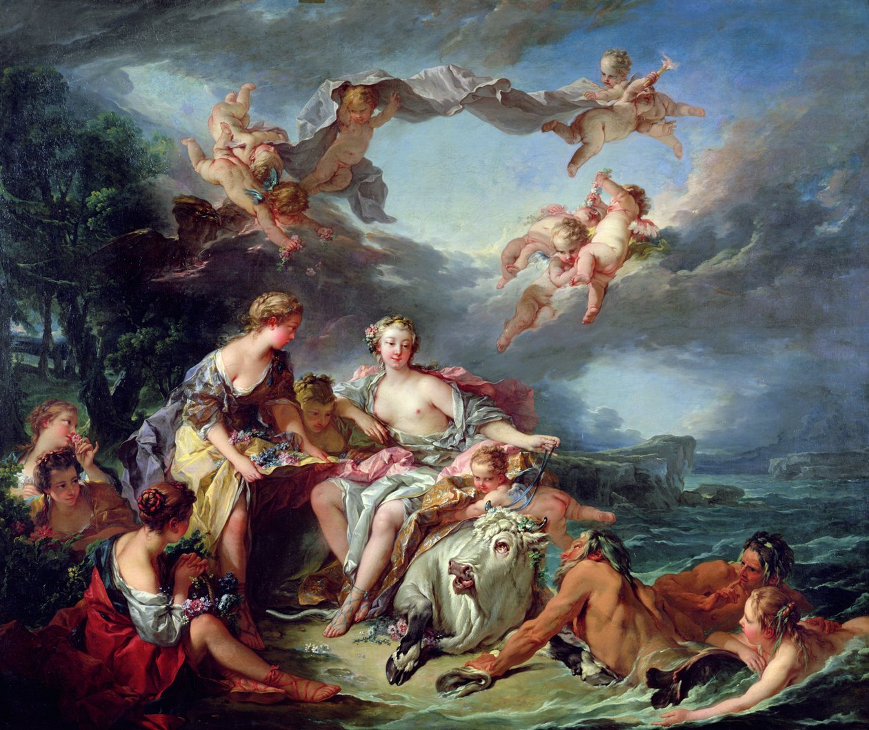 O estupro da Europa, 1747 de François Boucher