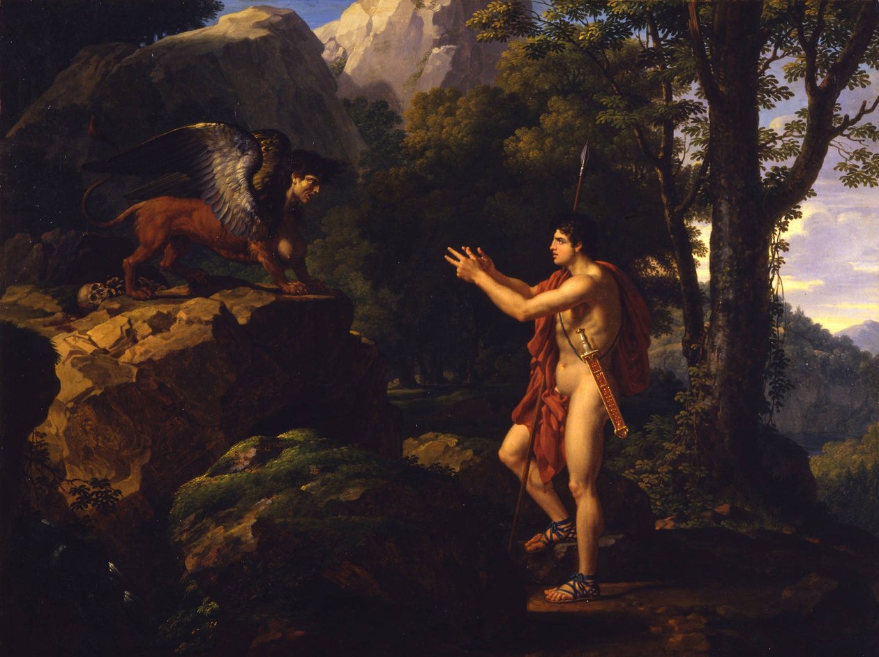 Édipo e a Esfinge de Francois Xavier Fabre
