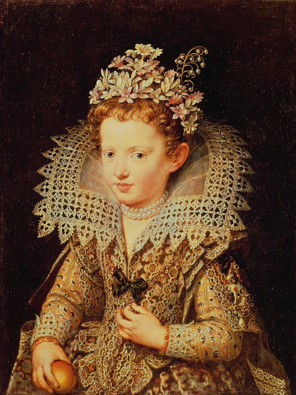 Portrait of Eleonora de Gonzaga Mantua (1598-1655) as a Child  de Frans Pourbus the Younger