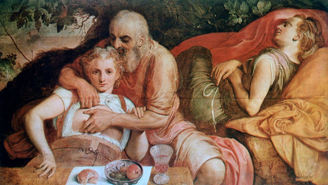Ló e suas filhas, c1550 de Frans Floris