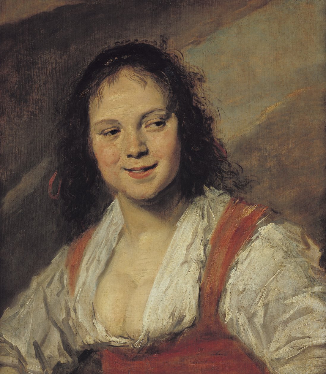 A mulher cigana, c.1628-30 (painel) de Frans Hals