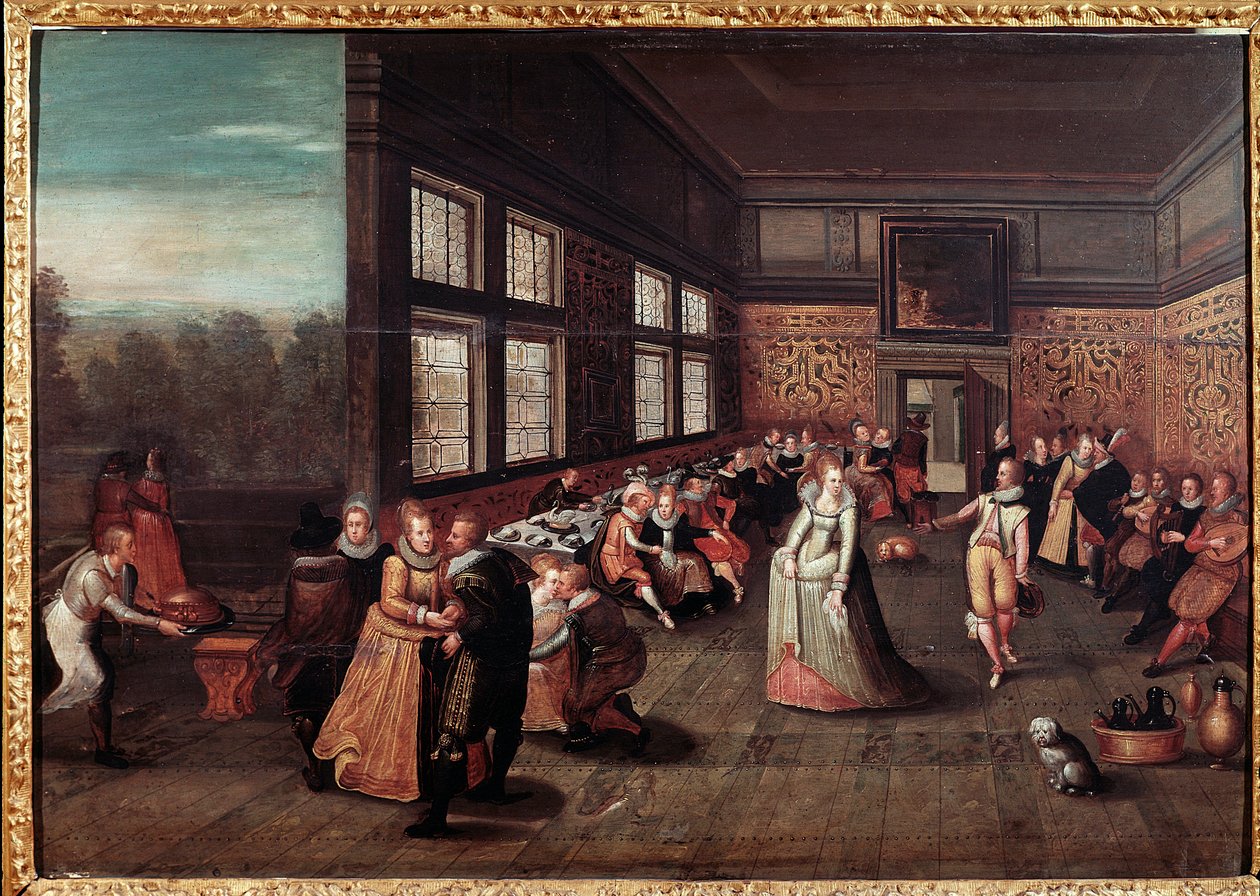 Dançarinos na corte flamenga (Pintura de Frans II Pourbus